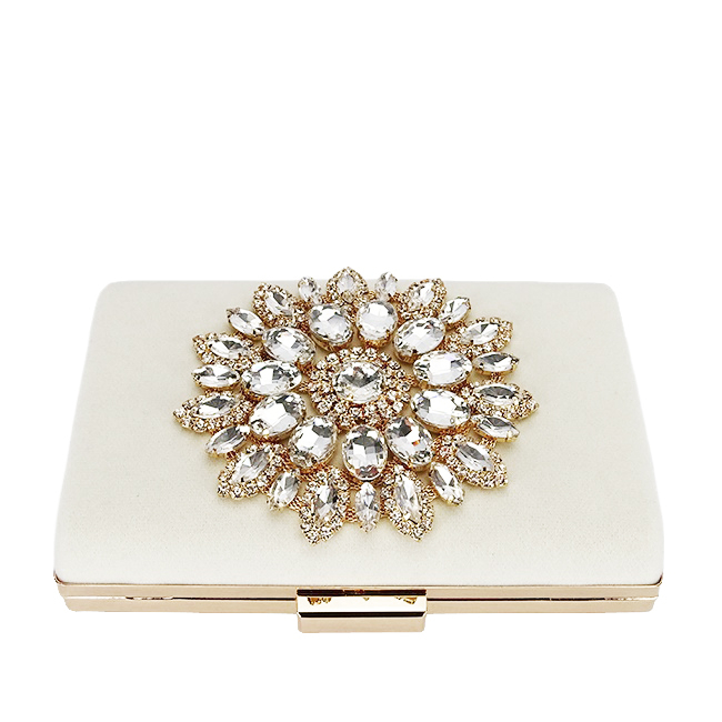 Geanta clutch din catifea bej B18110 05 [6]