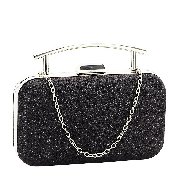 Geanta clutch cu sclipici BYH-8831 06 Negru