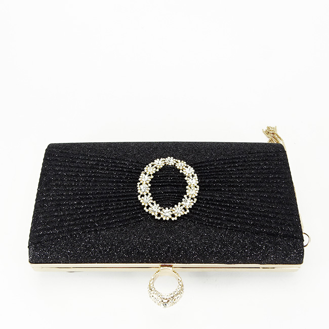 Geanta clutch negru cu brosa BYH-8815 05 [6]