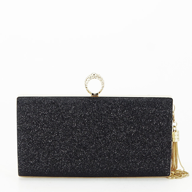 Geanta clutch negru cu brosa BYH-8815 05 [4]