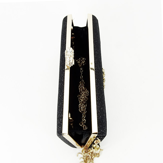 Geanta clutch negru cu brosa BYH-8815 05 [8]