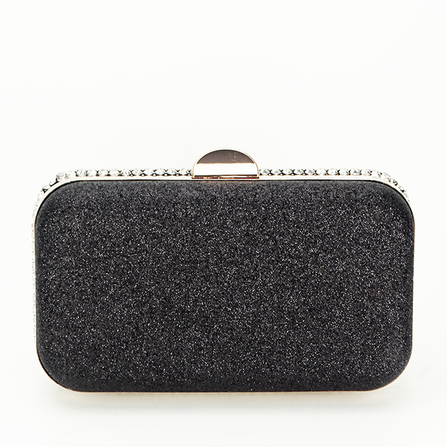 Geanta clutch resigilata cu cristale BJH-1609 03 Negru M0 [4]