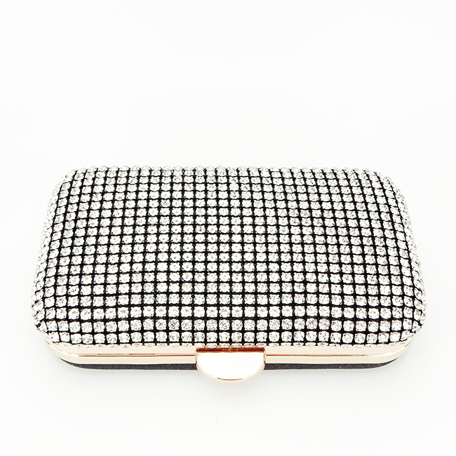 Geanta clutch resigilata cu cristale BJH-1609 03 Negru M0 [5]