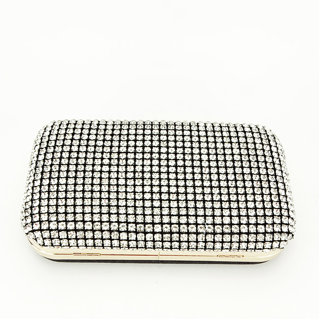 Geanta clutch resigilata cu cristale BJH-1609 03 Negru M0 [6]