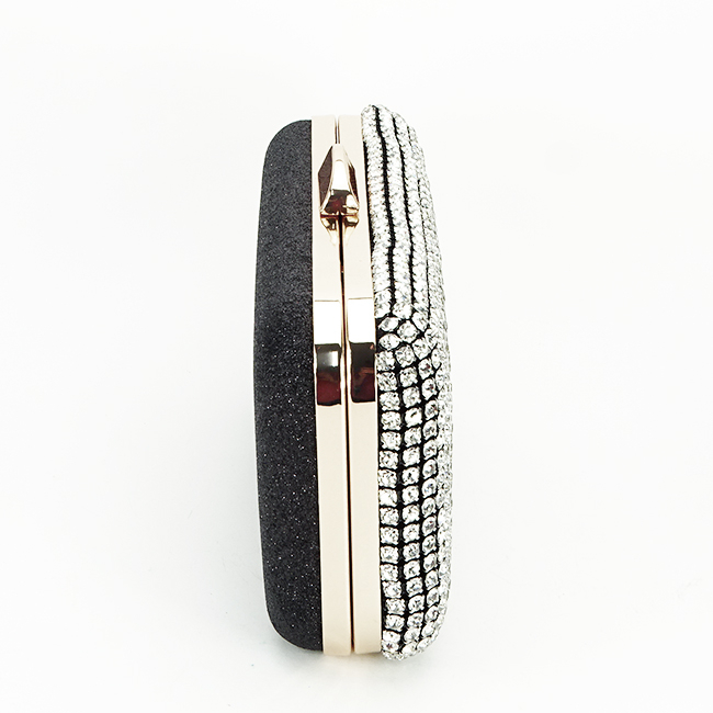 Geanta clutch resigilata cu cristale BJH-1609 03 Negru M0 [3]