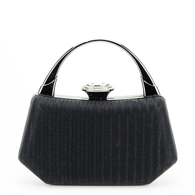 Geanta clutch negru cu cristale si sclipici 55461 06 [4]