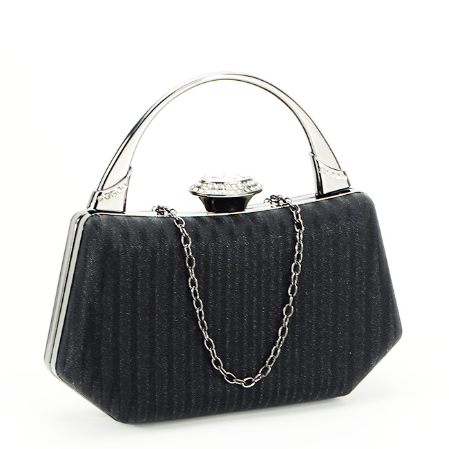 Geanta clutch negru cu cristale si sclipici 55461 06 [3]