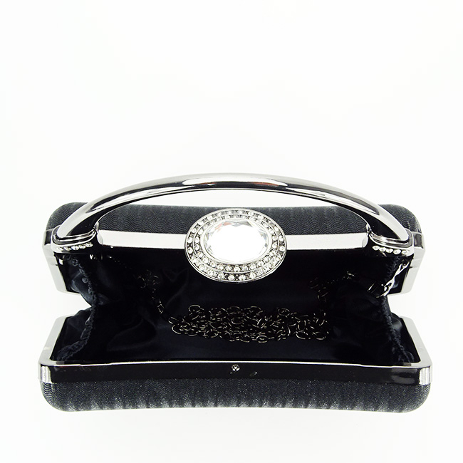 Geanta clutch negru cu cristale si sclipici 55461 06 [7]