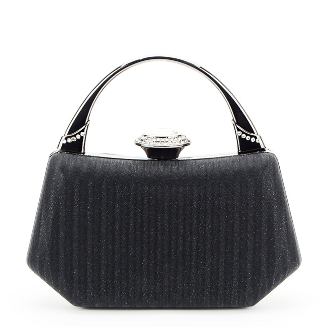 Geanta clutch negru cu cristale si sclipici 55461 06 [2]