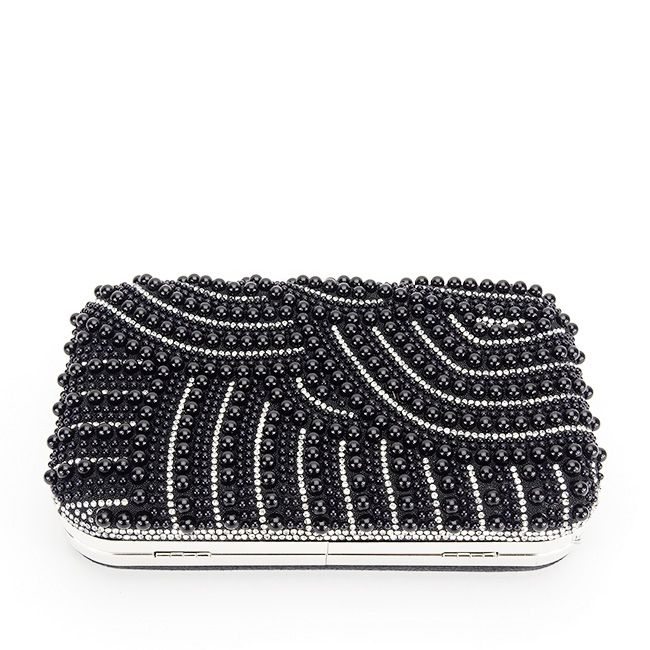 Geanta clutch negru cu perle 1006 05 [8]