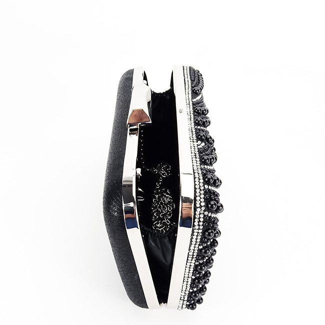 Geanta clutch negru cu perle 1006 05 [9]