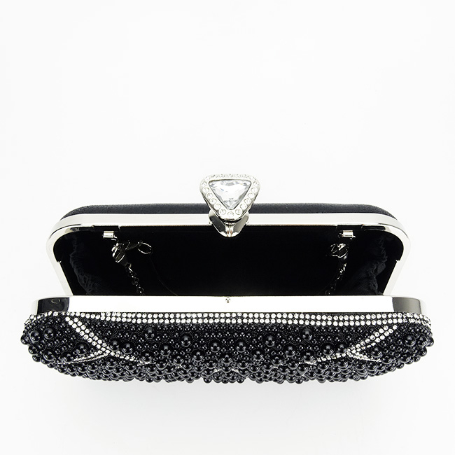 Geanta clutch negru cu perle 1008 05 [8]