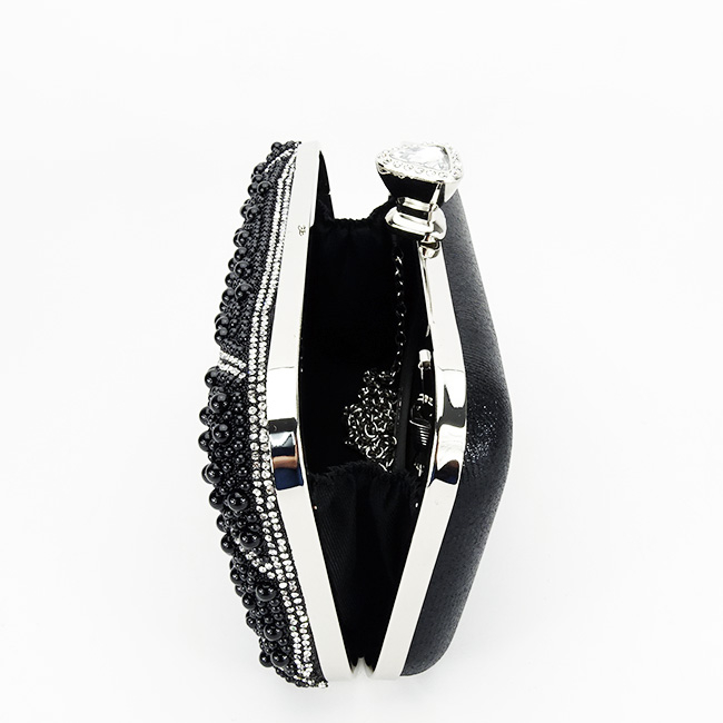 Geanta clutch negru cu perle 1008 05 [7]