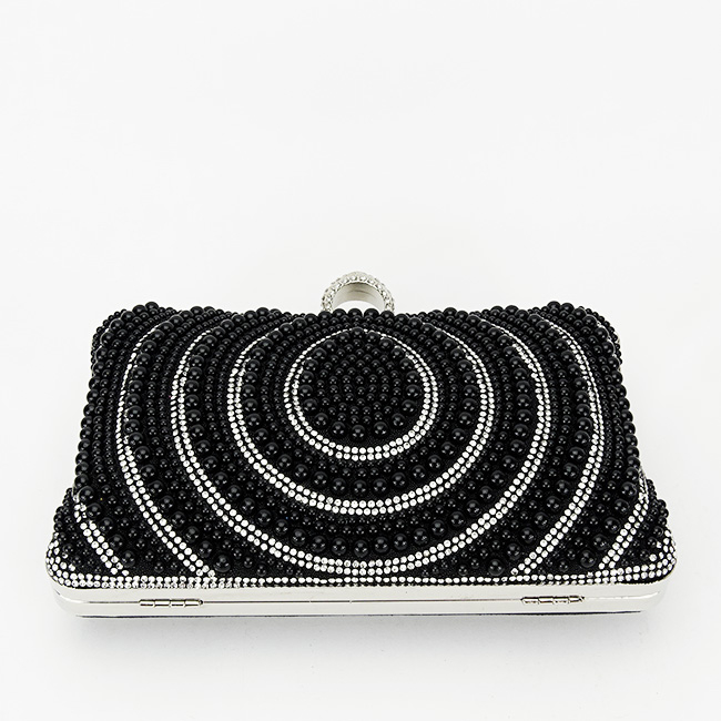 Geanta clutch negru cu perle BYH-866 07 [6]