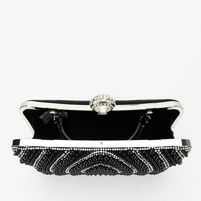 Geanta clutch negru cu perle BYH-866 07 [8]