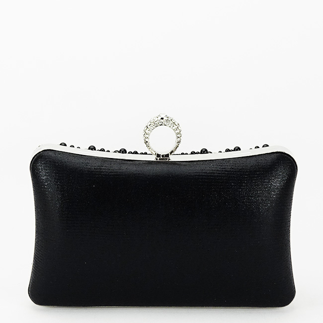 Geanta clutch negru cu perle BYH-866 07 [5]