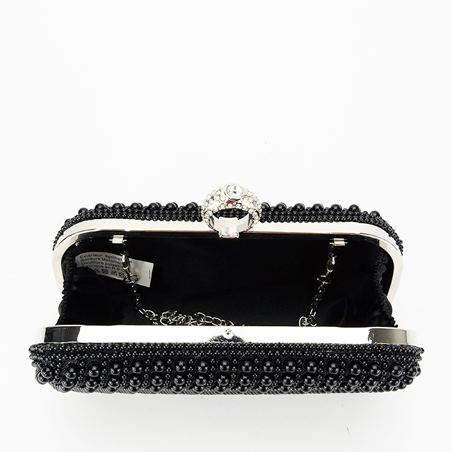 Geanta clutch negru cu perle BYH863 06 [7]