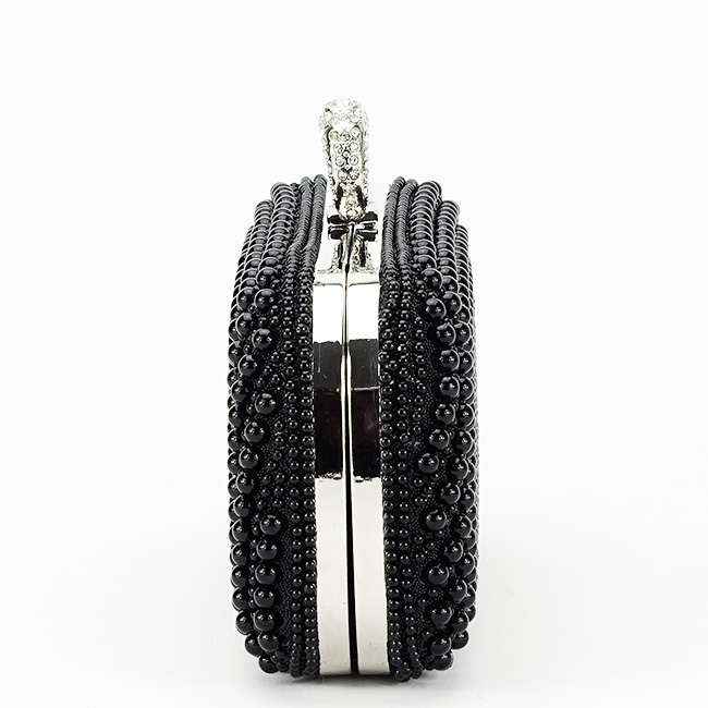 Geanta clutch negru cu perle BYH863 06 [3]