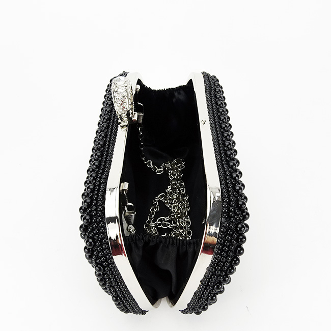 Geanta clutch negru cu perle BYH863 06 [8]