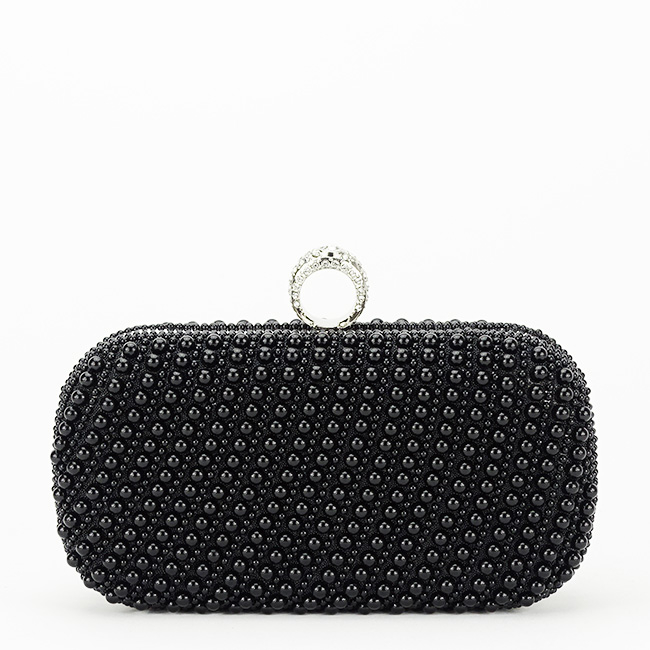 Geanta clutch negru cu perle BYH863 06 [4]