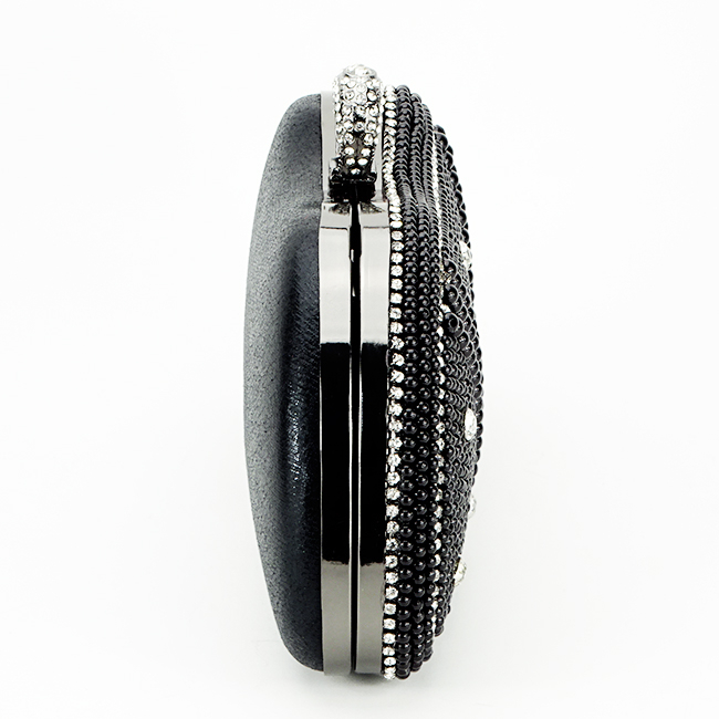 Geanta clutch negru cu perle si pietricele BME-22732 05 [4]