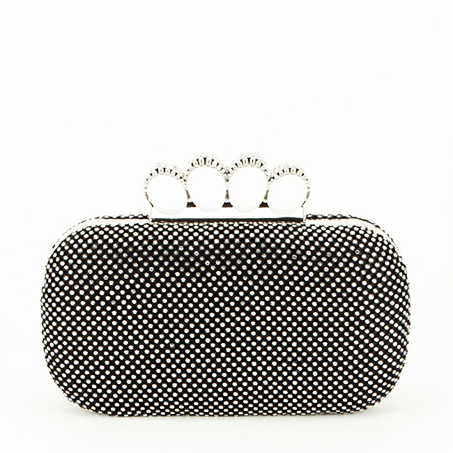 Geanta clutch negru cu pietricele 2016-5 05 [2]