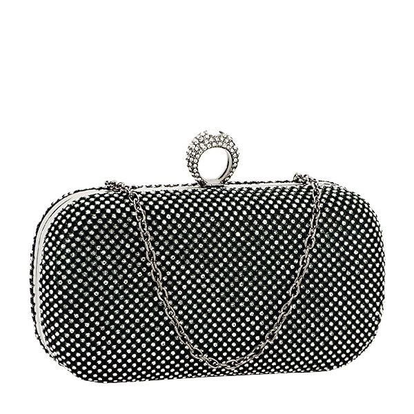 Geanta clutch negru cu pietricele BFL-1061 05