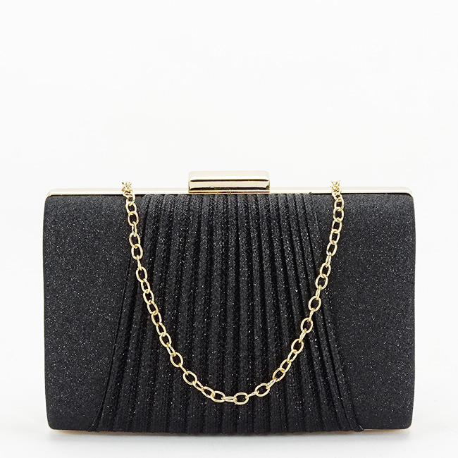 Geanta clutch negru cu sclipici 1009 05 [2]