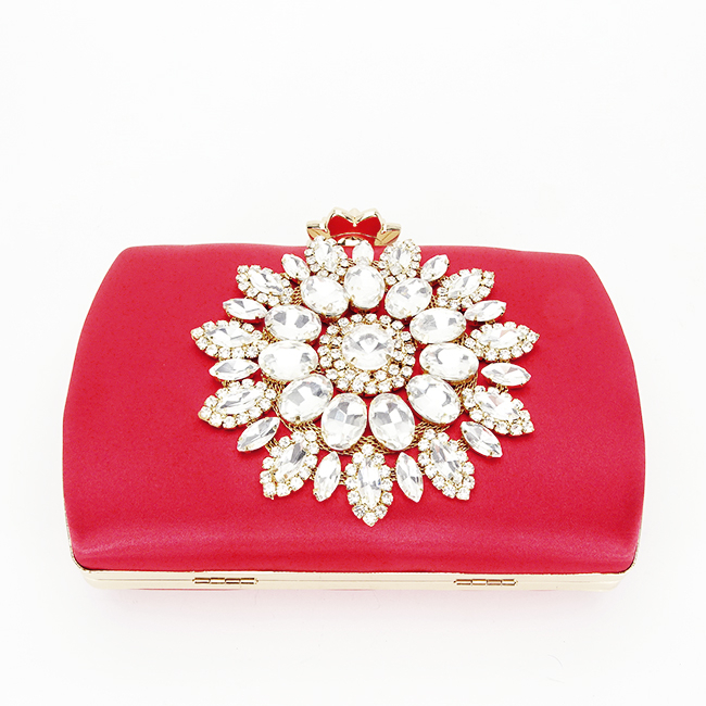 Geanta clutch rosie cu brosa BRS-210 06 [6]