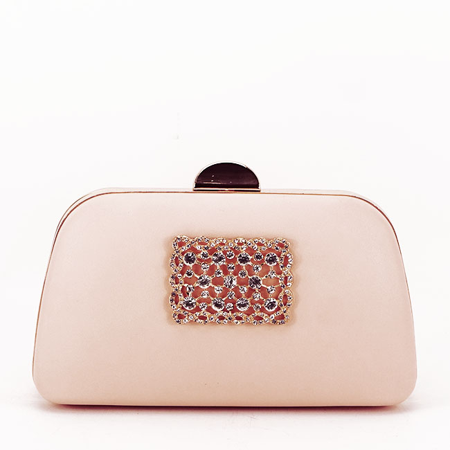 Geanta clutch roz cu brosa LK5672 06 [2]
