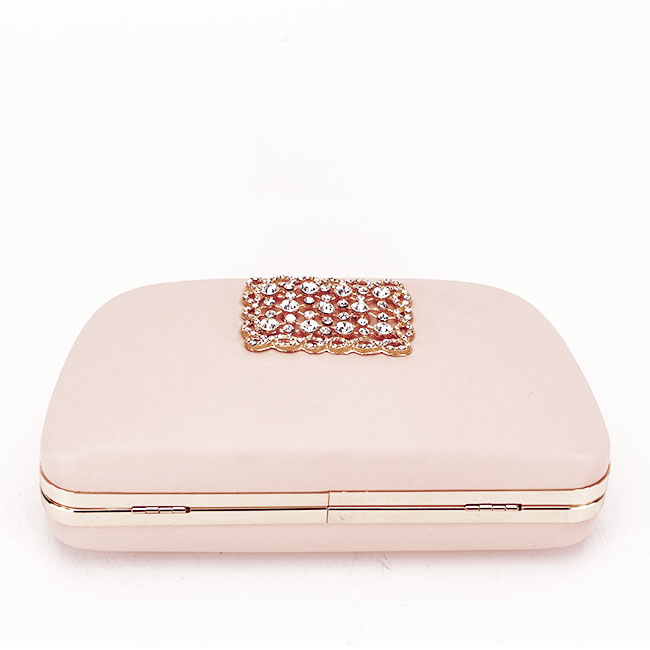 Geanta clutch roz cu brosa LK5672 06 [5]