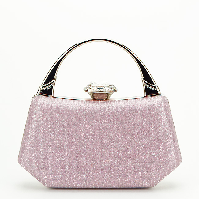 Geanta clutch roz cu cristale si sclipici 55461 06 [2]