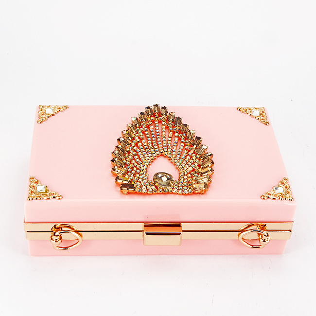 Geanta clutch cu pietricele JR-27BB 05 Roz [5]