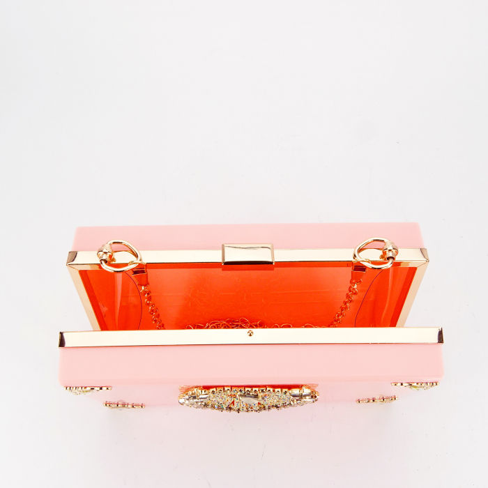 Geanta clutch cu pietricele JR-27BB 05 Roz [7]