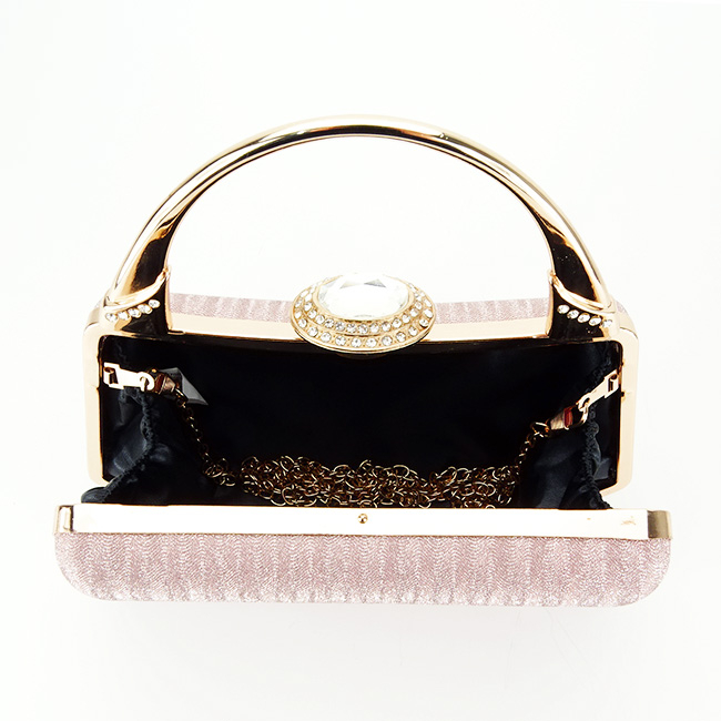 Geanta clutch cu sclipici, 55461 06, 11x20x4cm, Auriu rose [7]