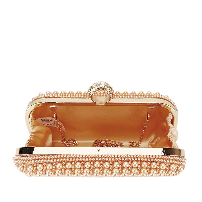 Geanta clutch sampanie cu perle BYH863 06 [7]