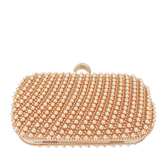 Geanta clutch sampanie cu perle BYH863 06 [5]