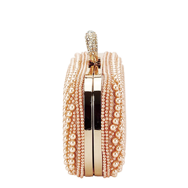 Geanta clutch sampanie cu perle BYH863 06 [3]
