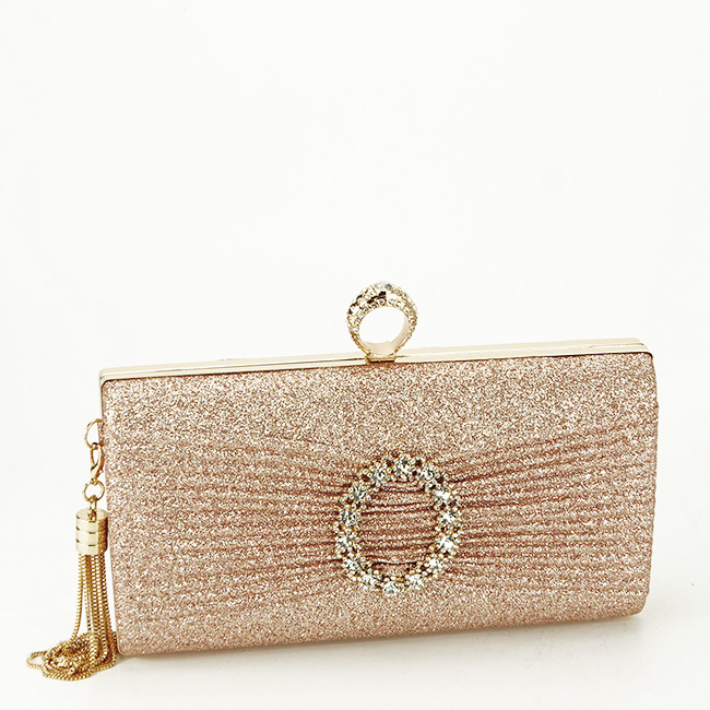 Geanta clutch sampaniu cu brosa BYH-8815 05 [3]