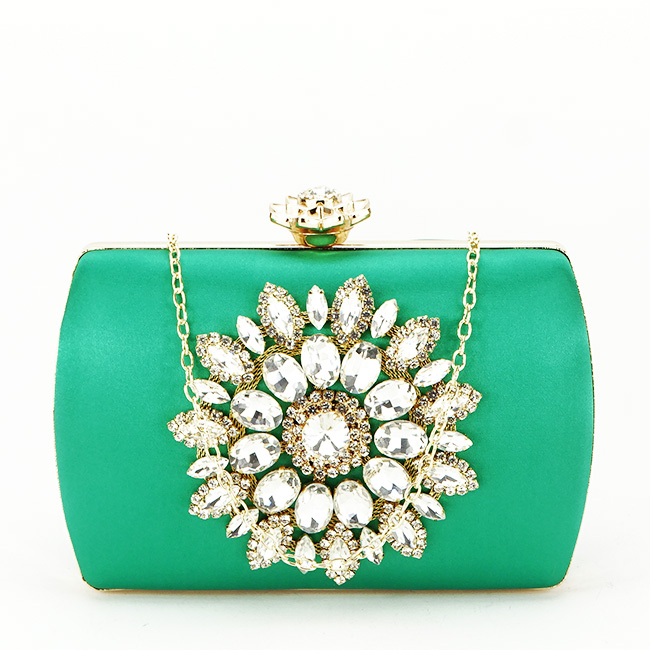 Geanta clutch cu brosa BRS-210 06 Verde [3]