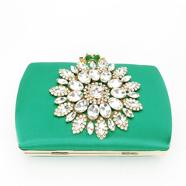 Geanta clutch cu brosa BRS-210 06 Verde [6]