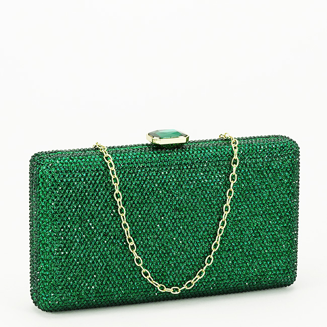 Geanta clutch verde cu pietricele BJH-715 06 [2]