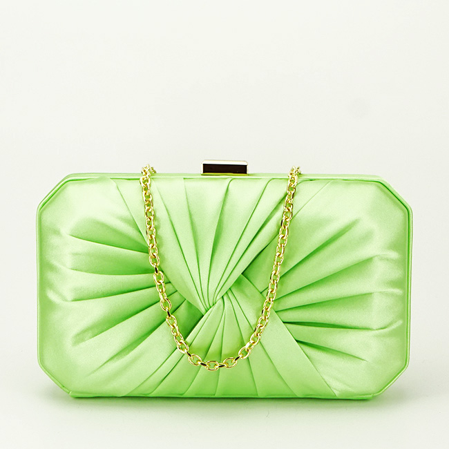 Geanta clutch din saten DYX3335-5 05 Verde mar [2]
