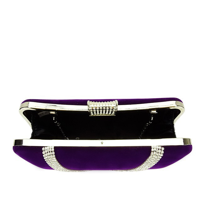 Geanta clutch violet din catifea 1007 01 [7]