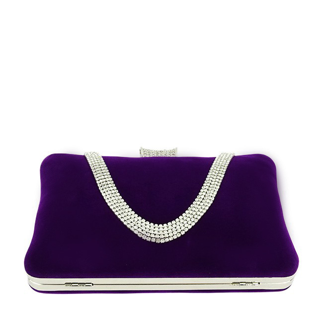 Geanta clutch violet din catifea 1007 01 [5]