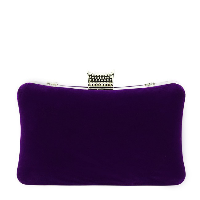 Geanta clutch violet din catifea 1007 01 [4]