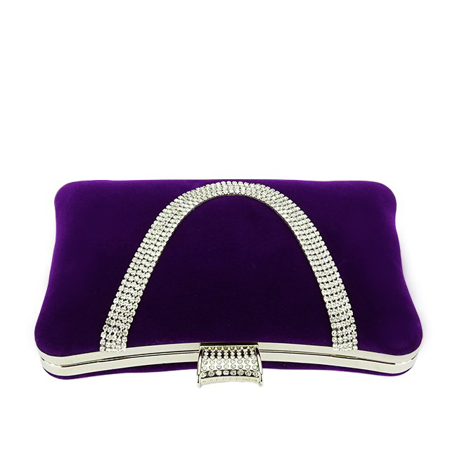 Geanta clutch violet din catifea 1007 01 [6]