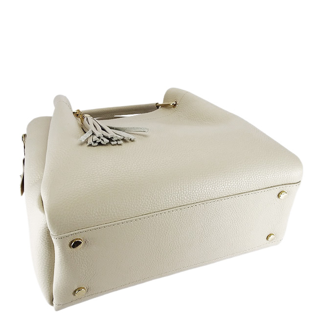 Geanta crem din piele naturala Ariana 123 [7]