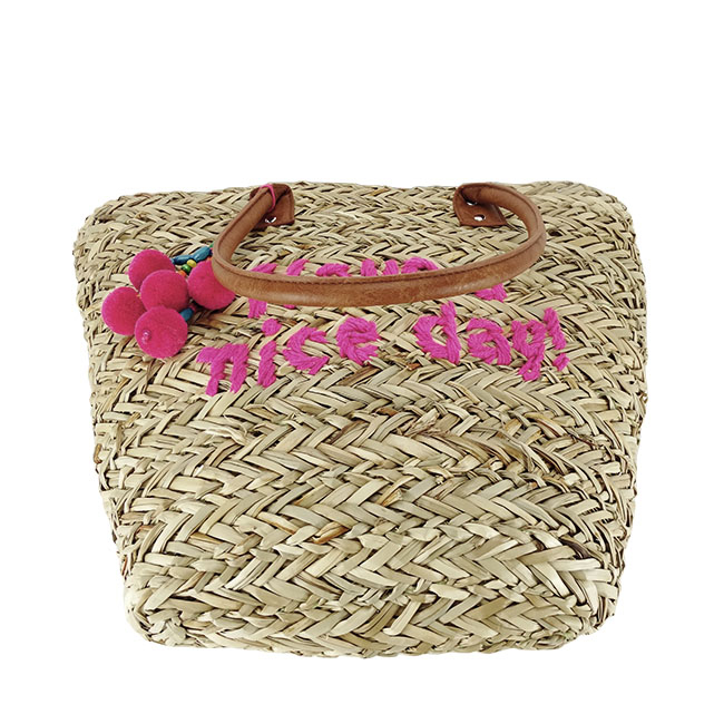 Geanta de plaja handmade din paie naturale GP-CZ11901115 Bej [4]