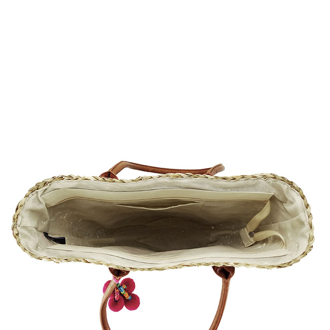 Geanta de plaja resigilata handmade din paie naturale GP-CZ11901115-RESIG [5]